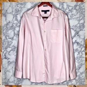 Perry Ellis Portfolio Men’s Pink Button Down Shirt Size XL Classic Fit Cotton